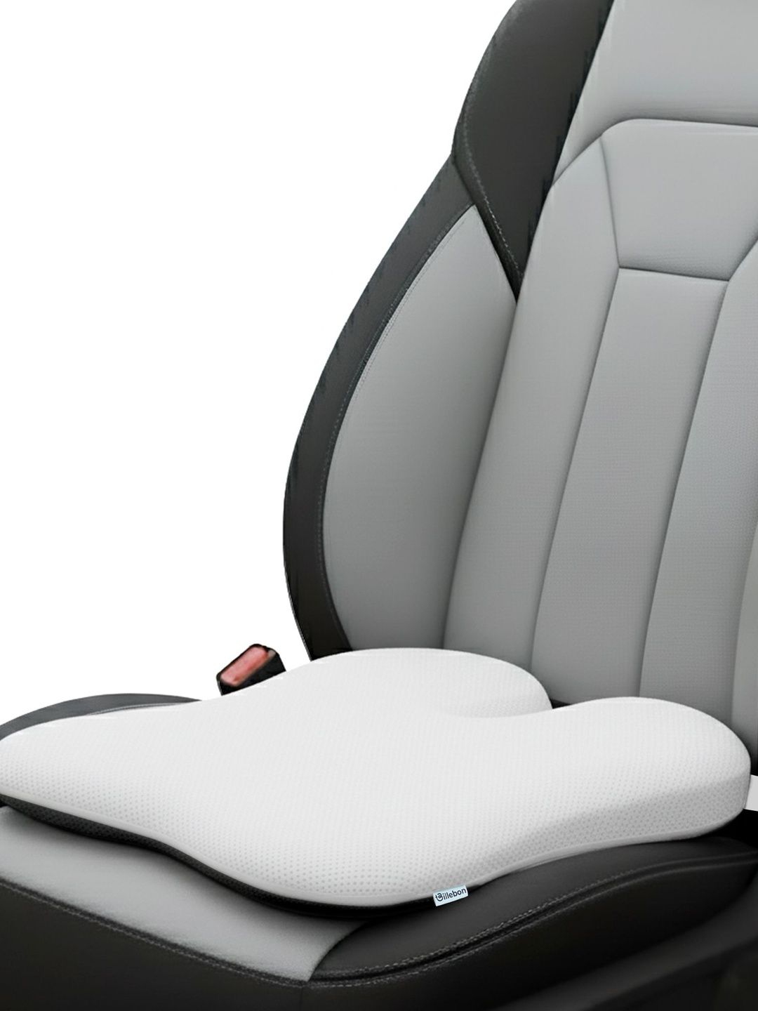 BILLEBON White Memory Foam Filled Car Wedge Pillow-image-47