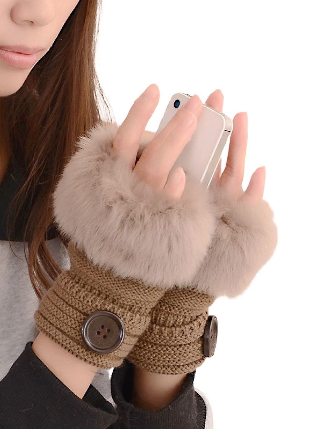 Alexvyan Women Acrylic Fingerless Gloves-picture-15