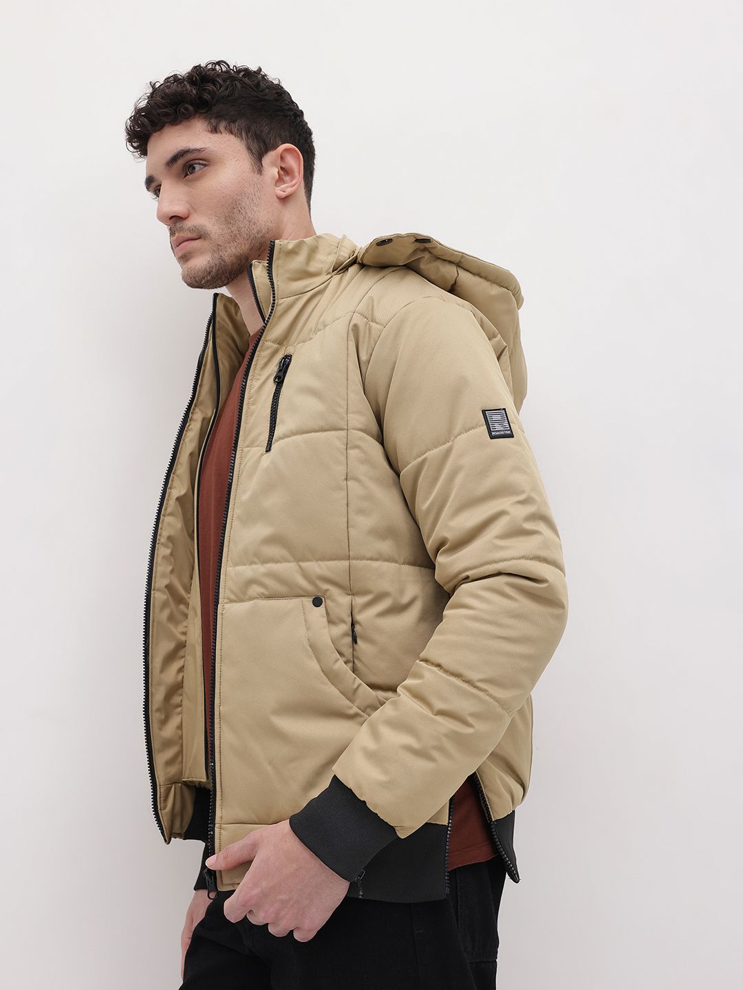 The Roadster Life Co. Hooded Padded Jacket with Zip Detail-image-16
