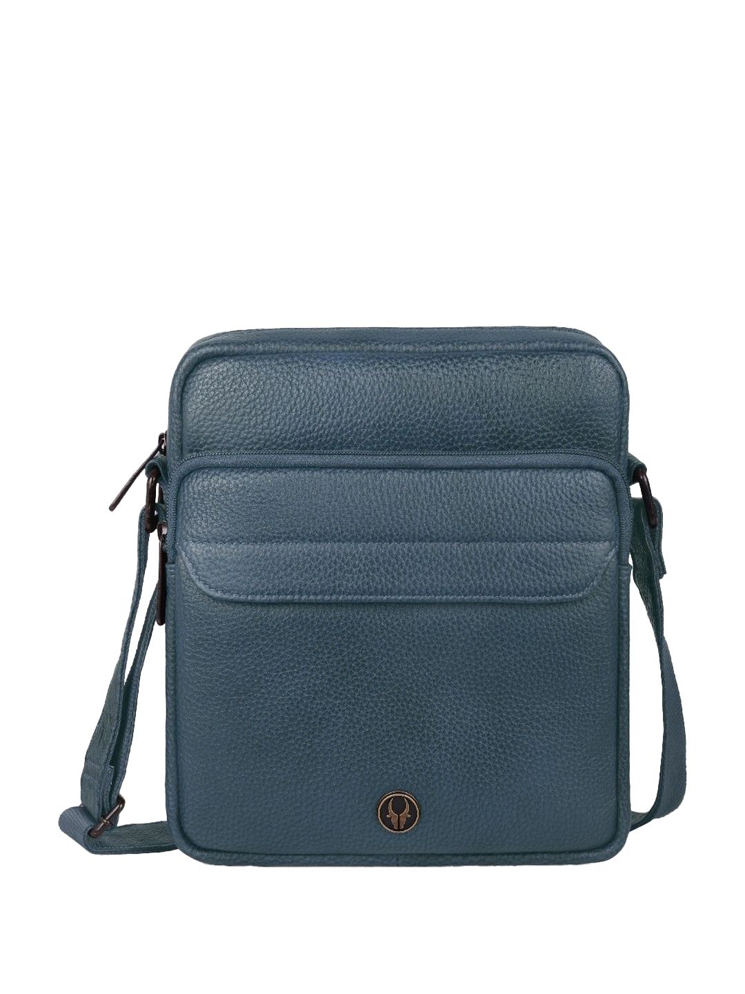 WildHorn Men Leather Textured Crossbody Sling Messenger Bag-picture-19