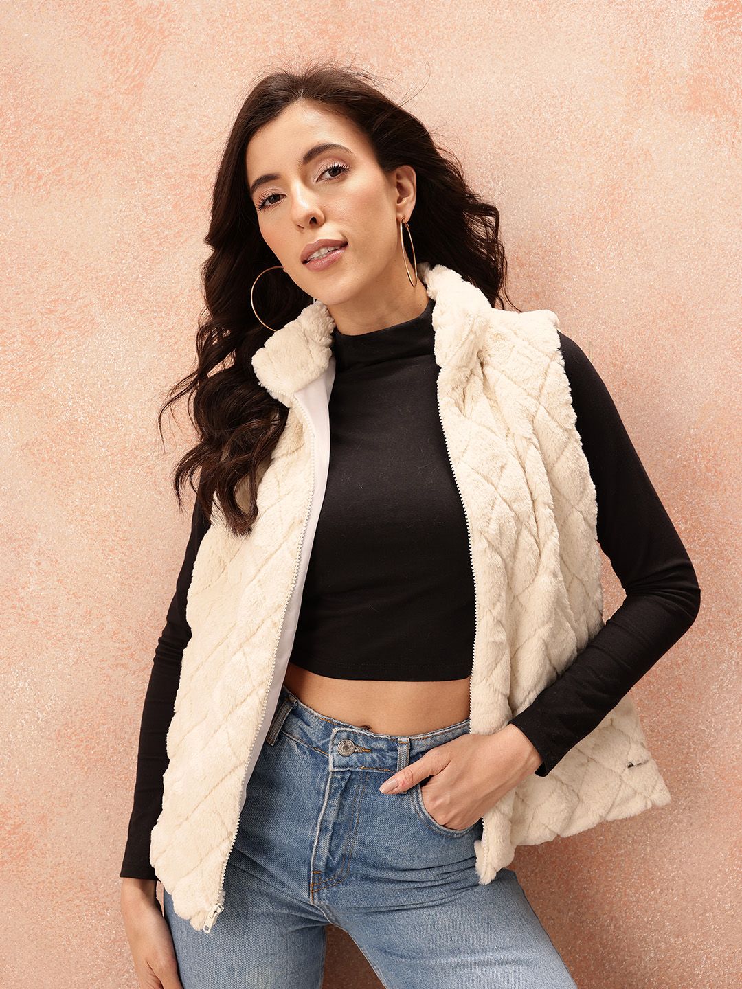 all about you Luxe Collection Faux Fur Quilted Gilet-picture-19