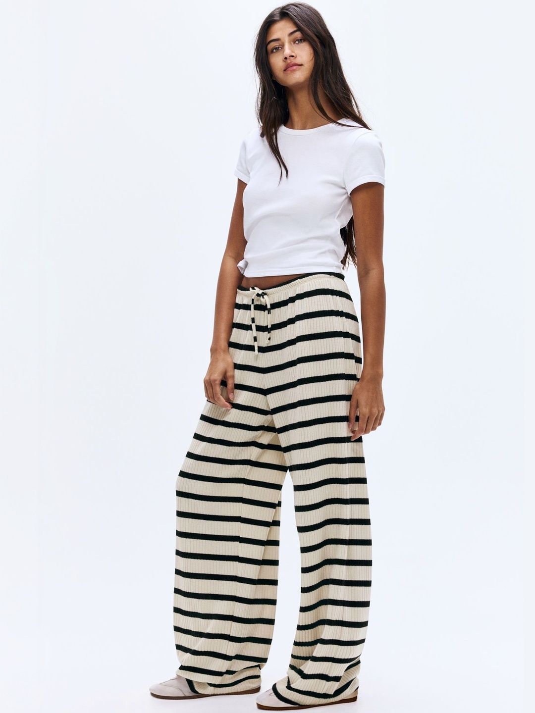 H&M Wide Rib-Knit Trousers-picture-36