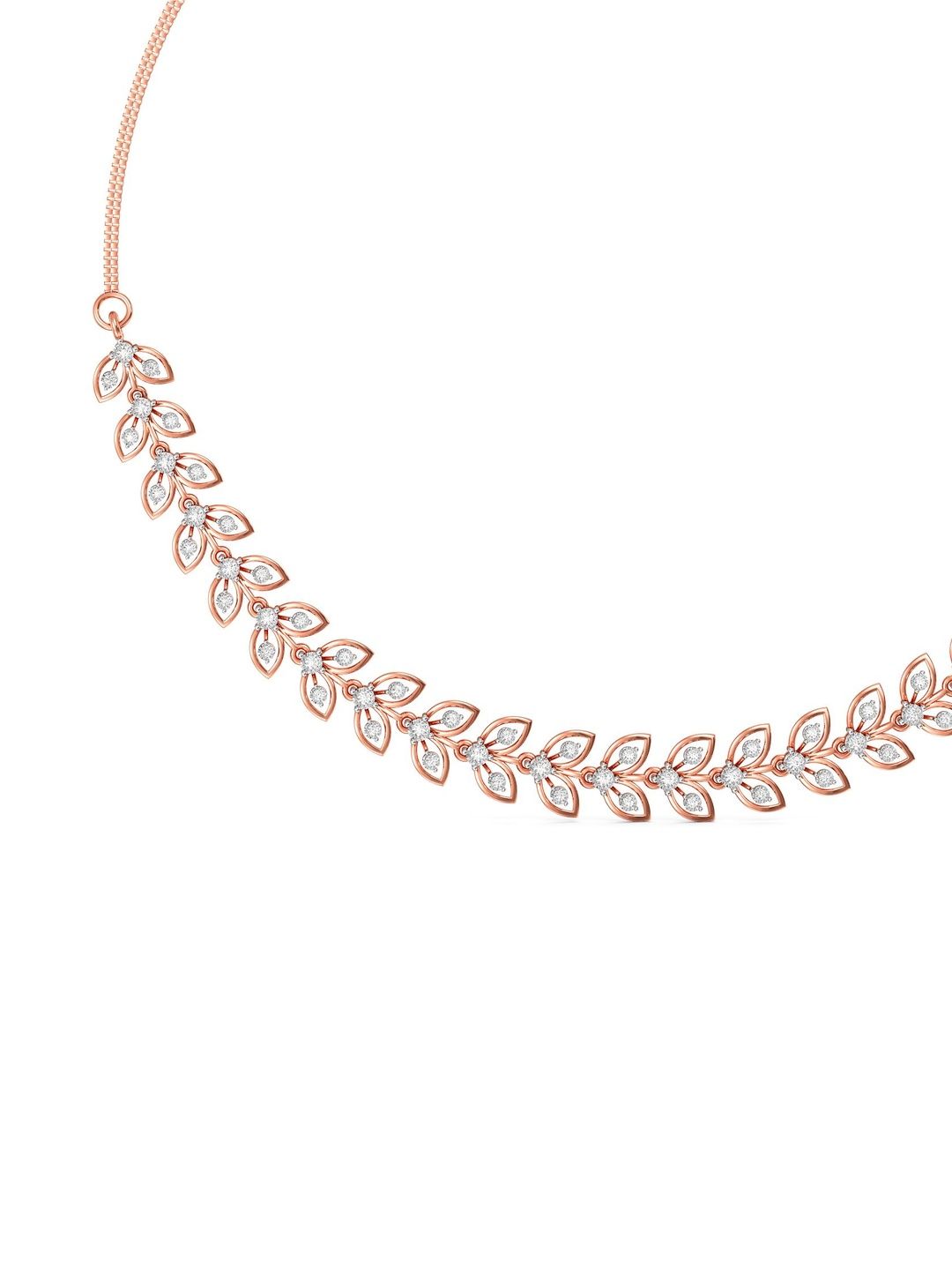 Joyalukkas 18Kt Rose Gold Diamond Necklace Diamond - 10.9 g-picture-55