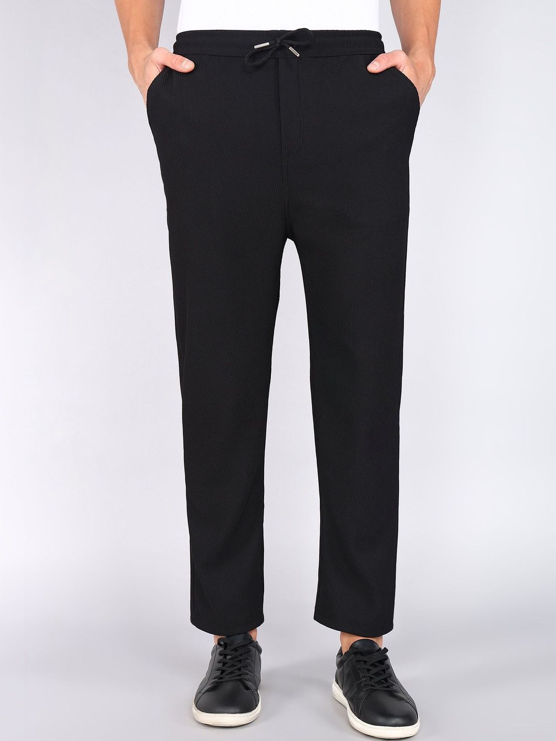 Flicfol Men Original Mid-Rise Cotton Regular Trousers-picture-1