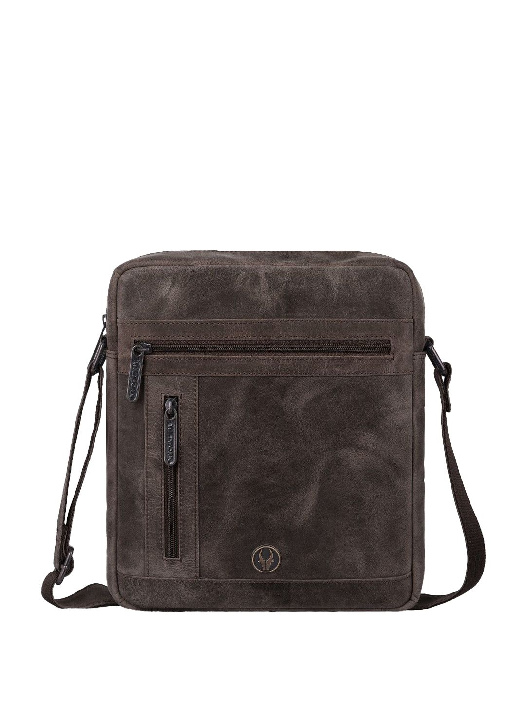 WildHorn Men Leather Textured Crossbody Sling Messenger Bag-picture-22