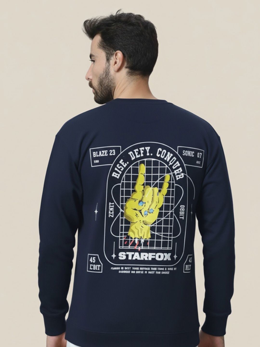 STARFOX Men Typography Printed Round Neck Pullover Sweatshirt-picture-52