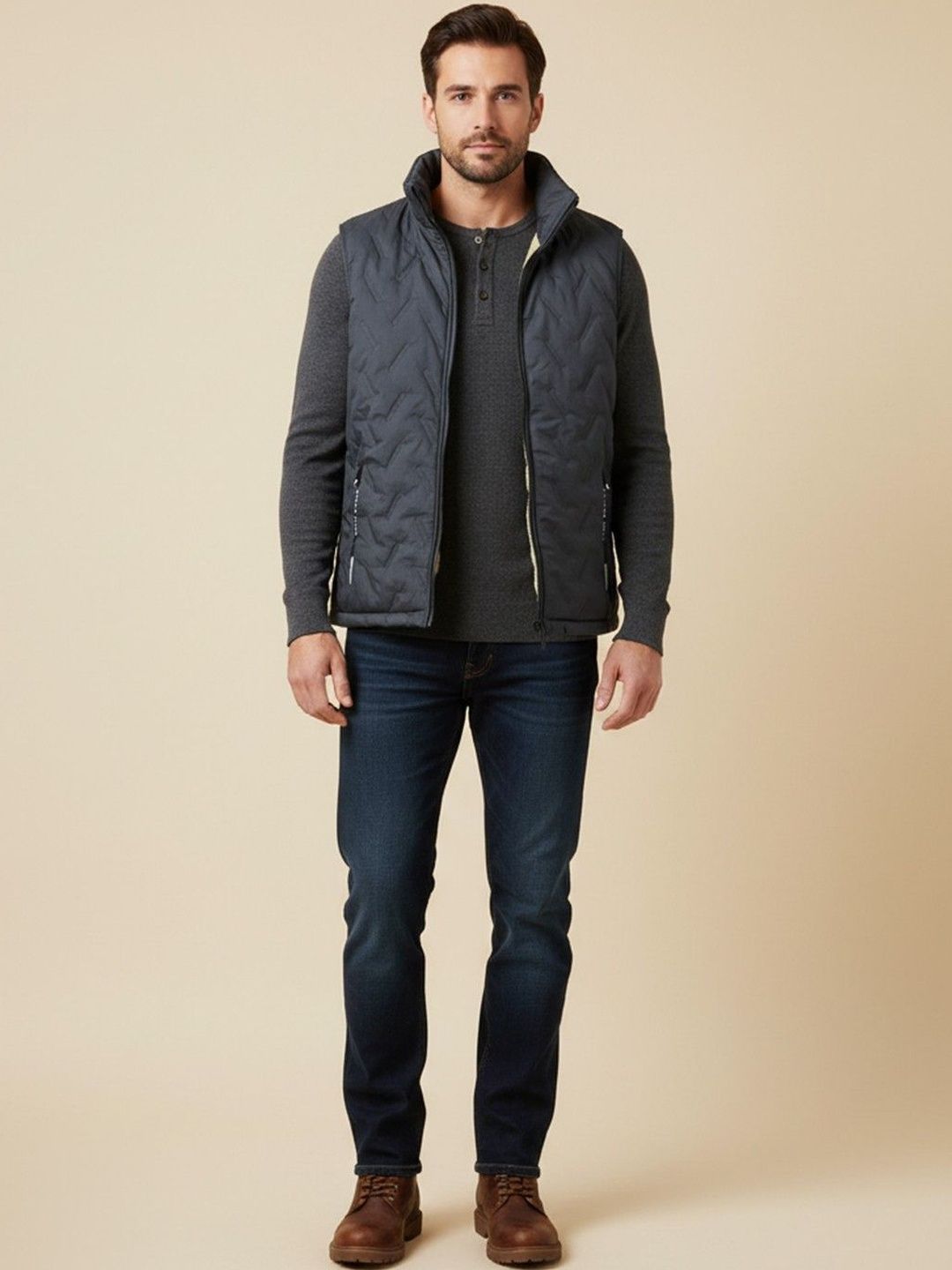 Mast & Harbour Stand Collar Camouflage Padded Jacket-picture-55