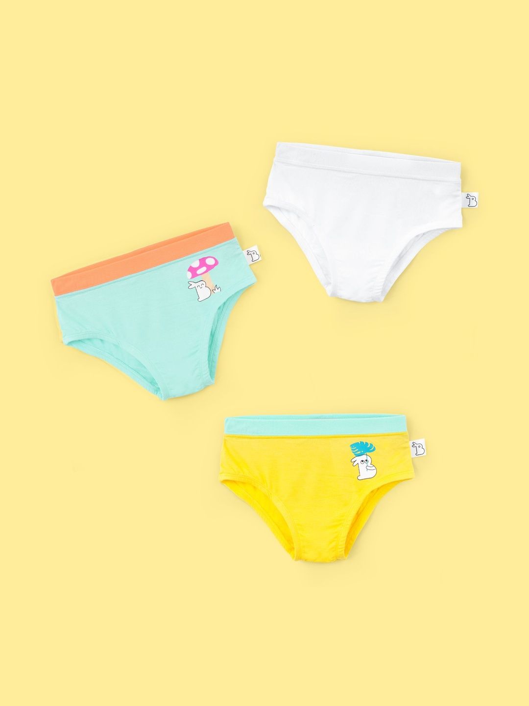 SuperBottoms Girls Pack Of 3 Basic Briefs-picture-45
