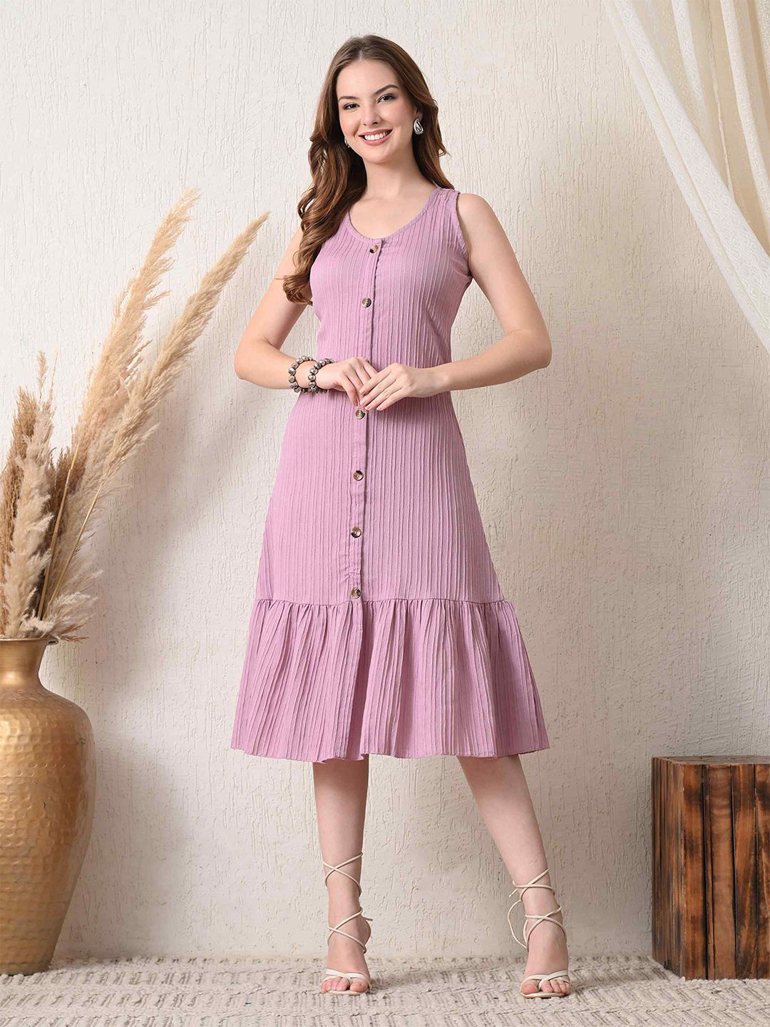YANAMORA A-Line Midi Dress-image-35