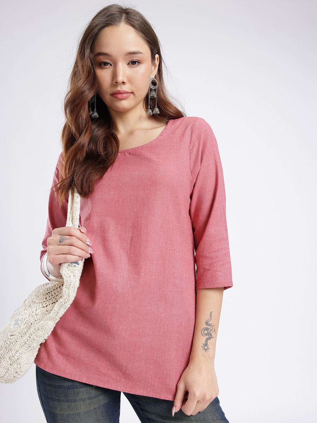 Anouk Rustic Round Neck Straight Kurti-picture-22