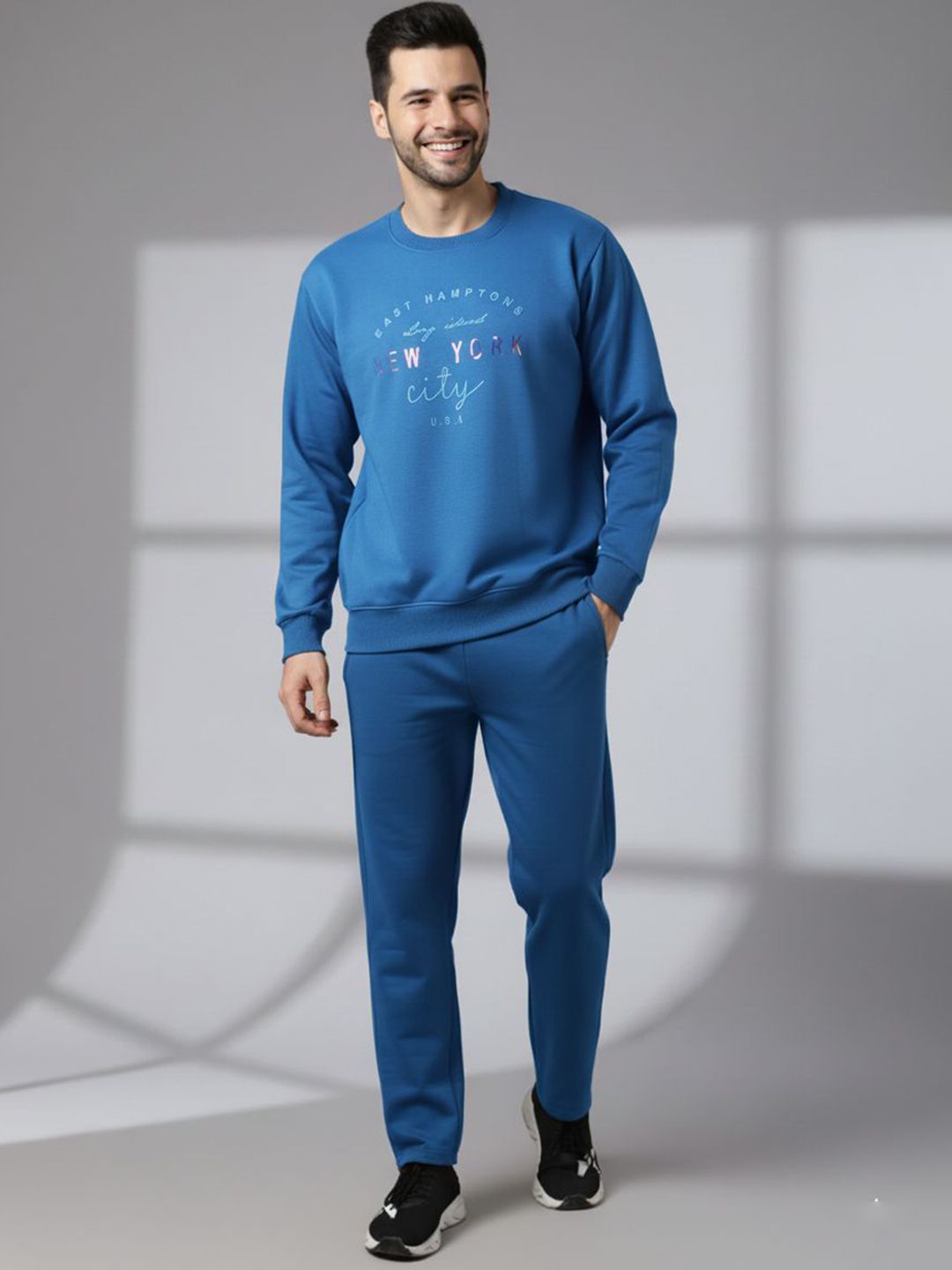 MACK JONNEY Printed Round Neck Fleece Sweatshirt & Trackpant-image-13