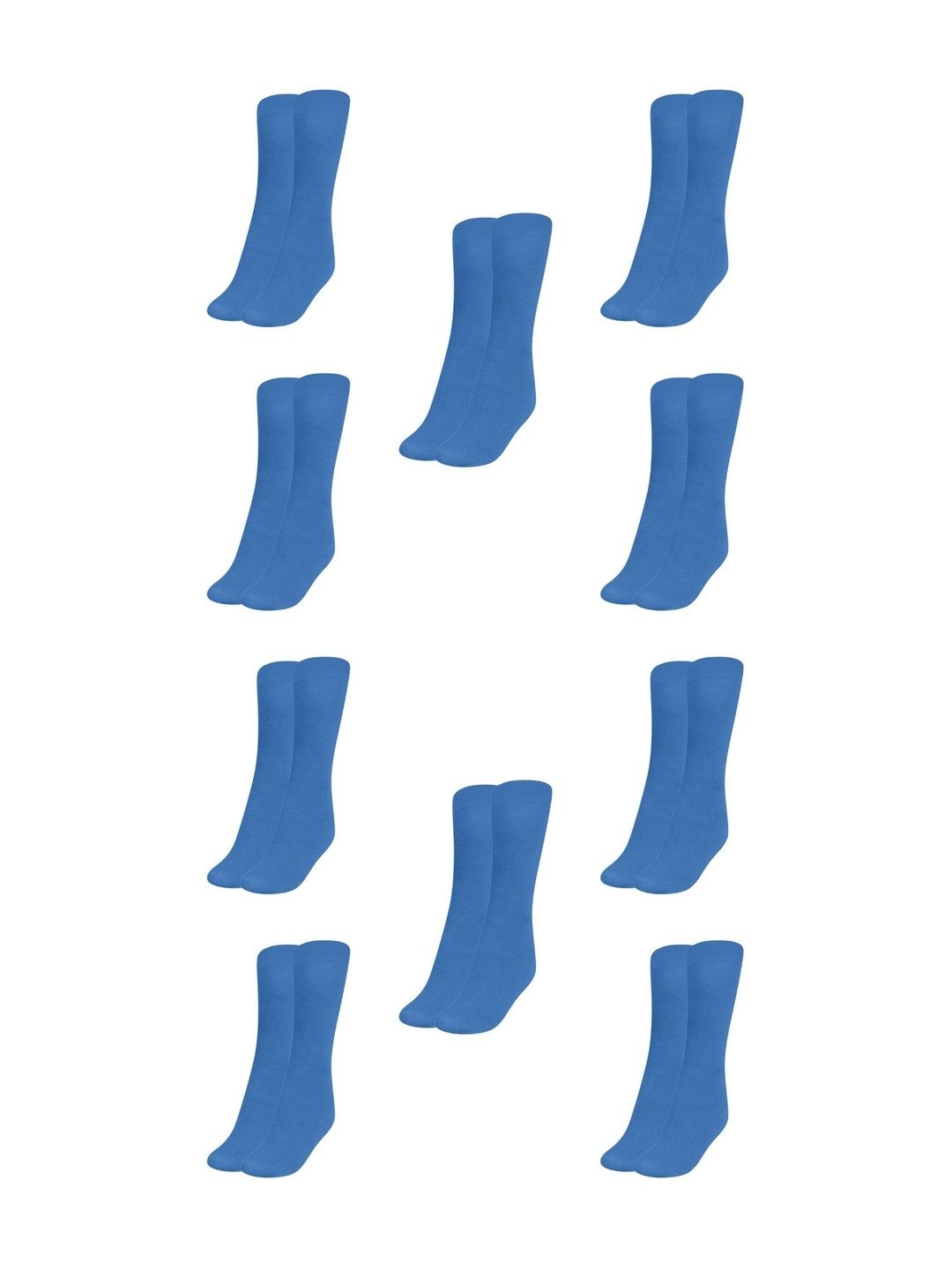 MUKHAKSH Men Pack Of 10 Pure Cotton Calf-Length Socks-picture-21