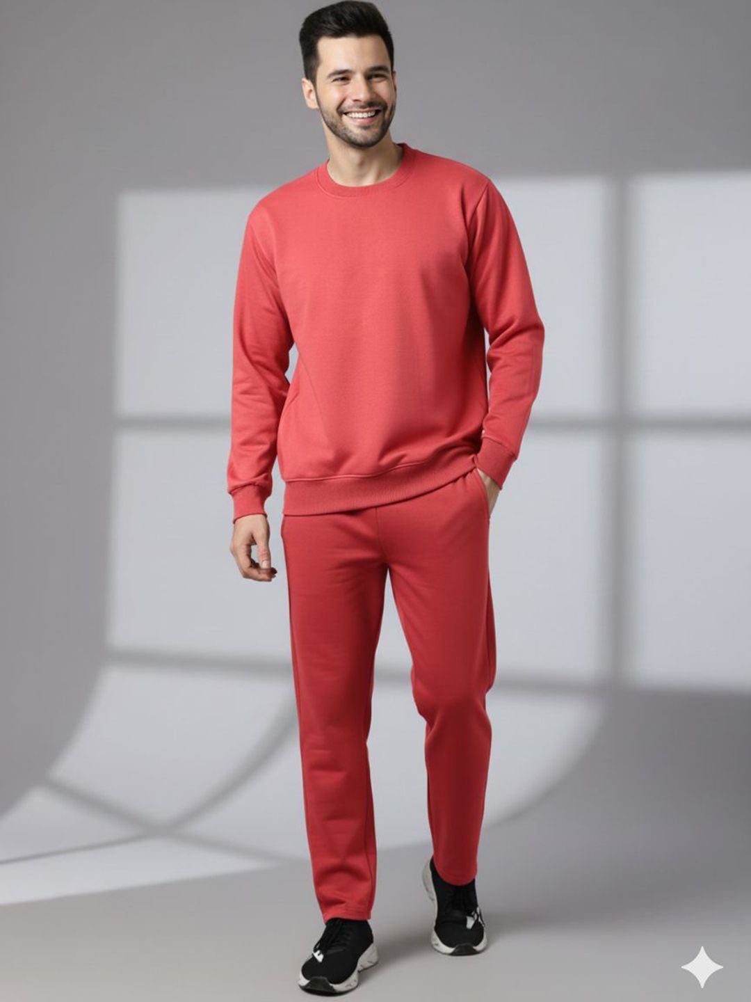 MACK JONNEY Men Round Neck Sweatshirt With Trackpant Tracksuits-image-12