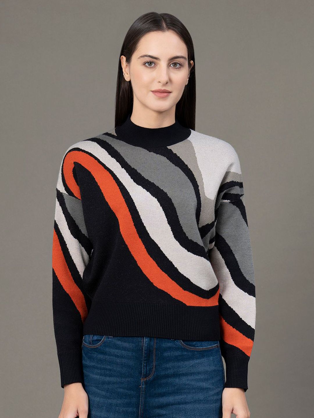 Red Tape Women Printed Pullover Sweaters-image-24