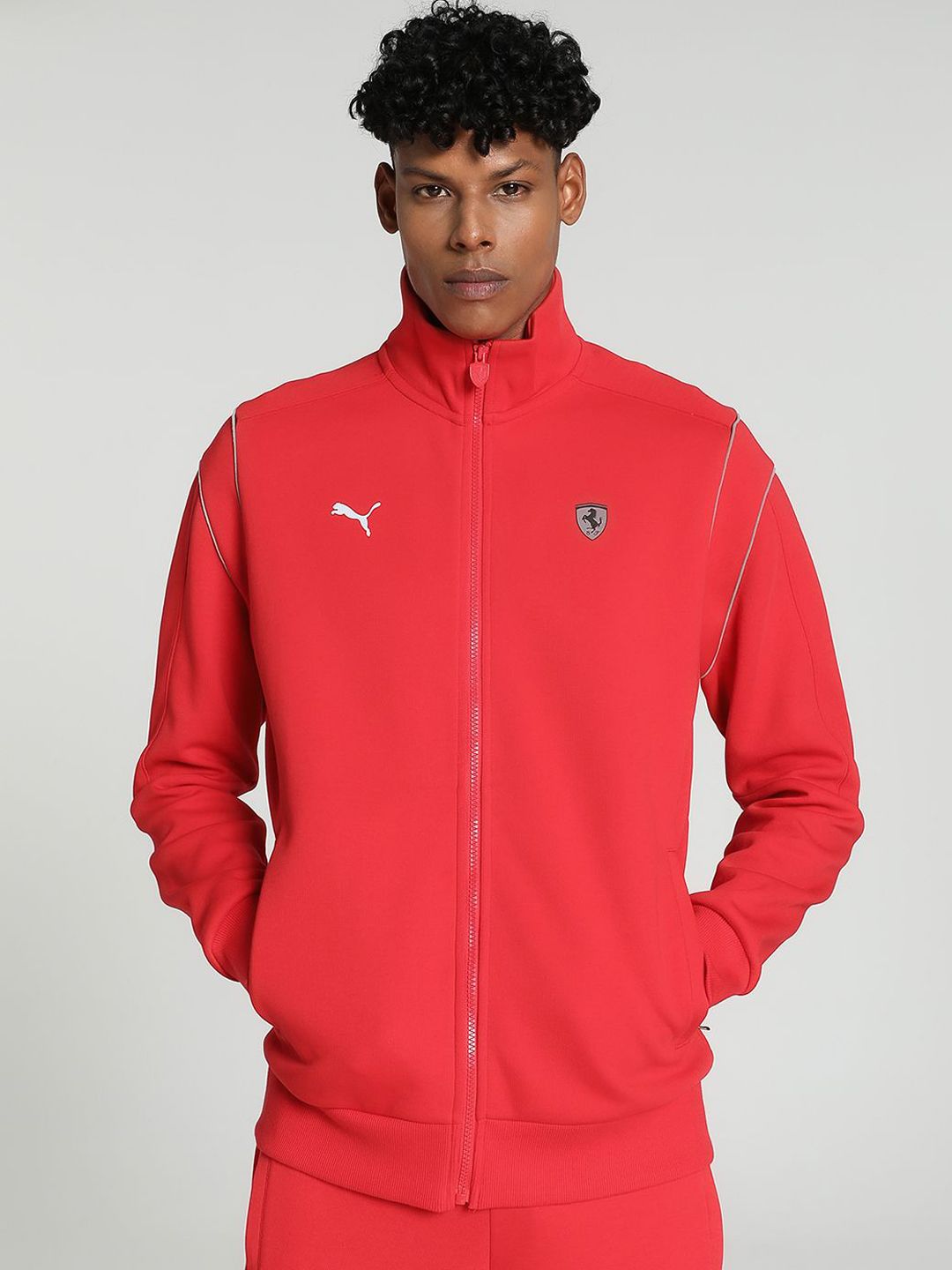 PUMA Motorsport MT7 Scuderia Ferrari Mock Collar Sporty Jacket-picture-45
