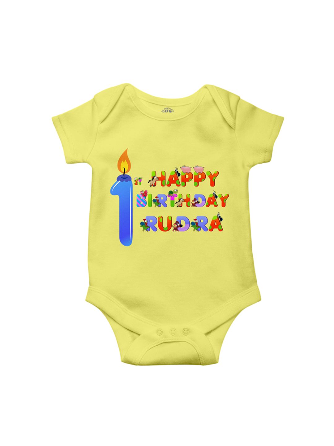 THE PRINT PLATTER Infants Printed Envelope Neck Ultra Bio Wash Romper Bodysuit-picture-27