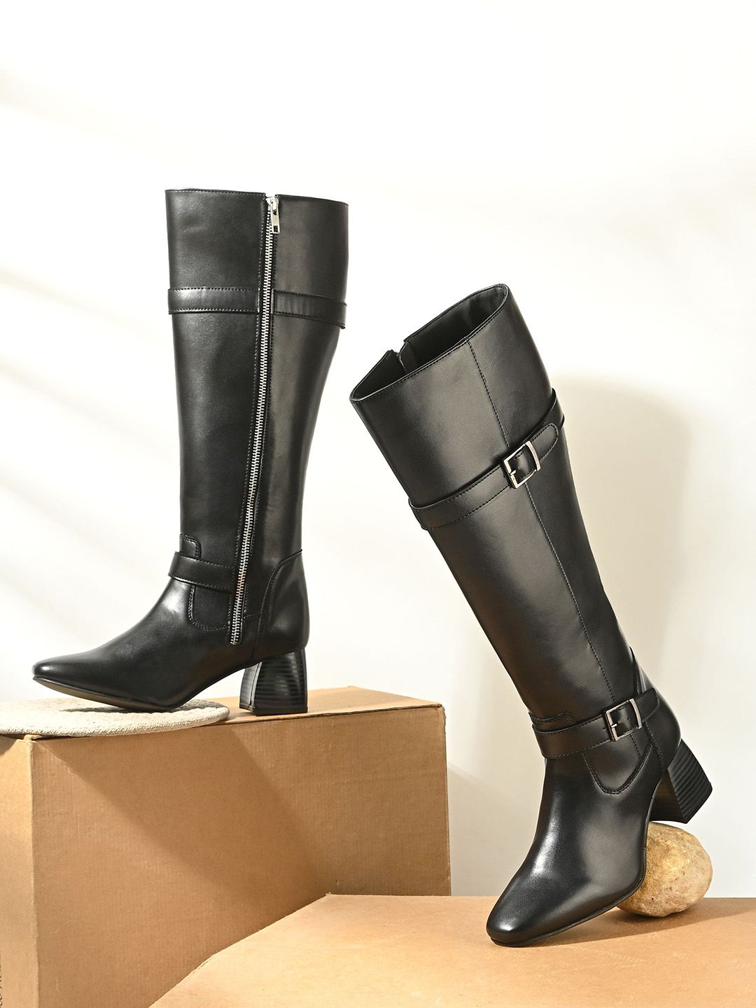 The Roadster Lifestyle Co Women Zipper High Top Boots