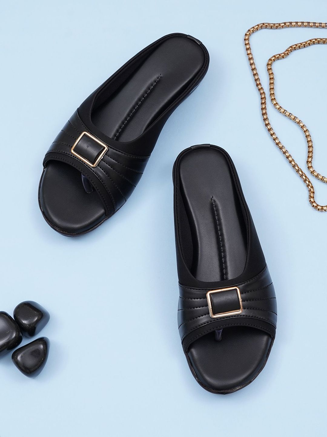 HUNYZA FOOTWEAR Women Open Toe Flats with Buckles-picture-18