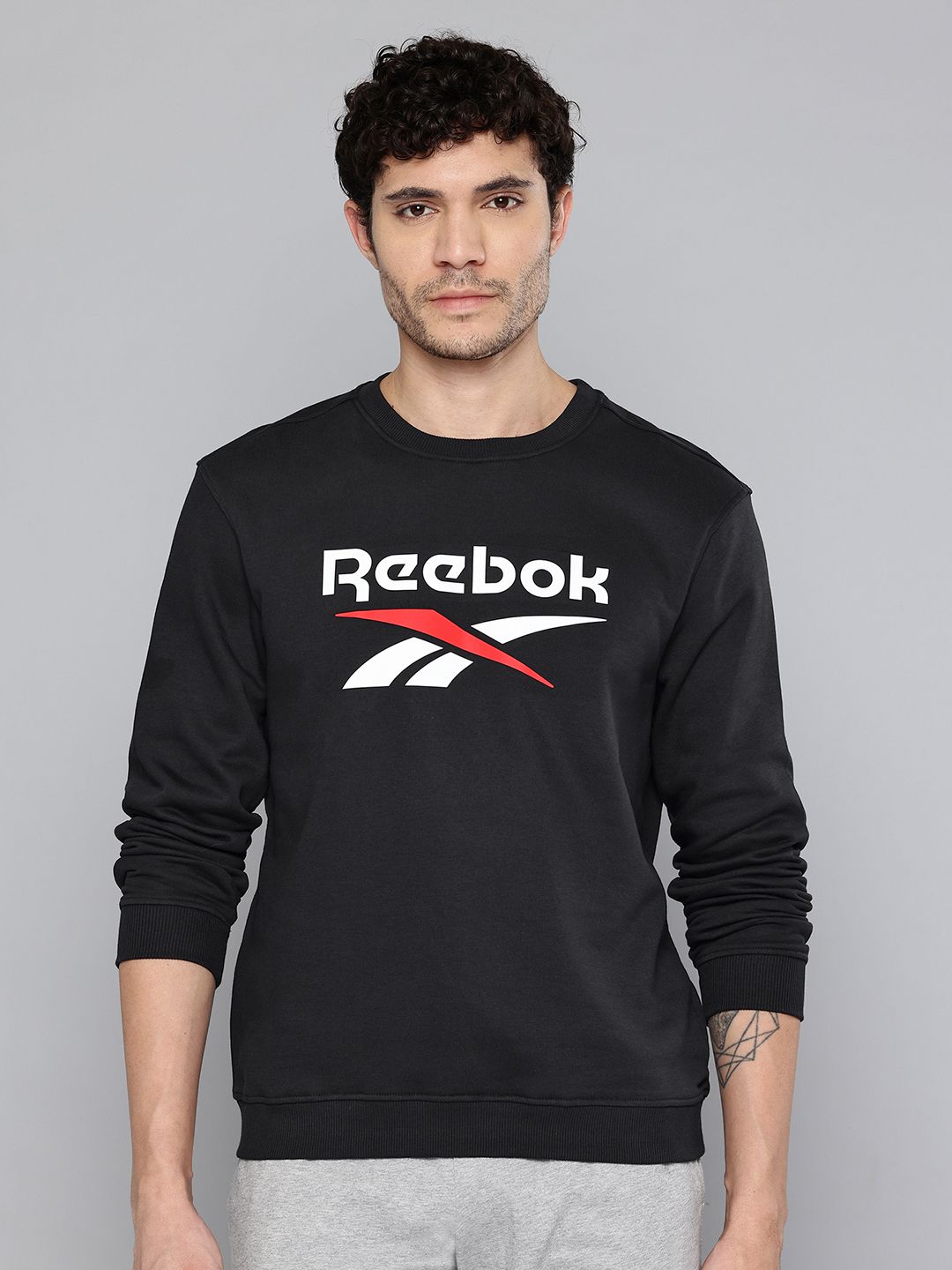Reebok Brand Logon Printed Pullover Sweatshirt-image-49