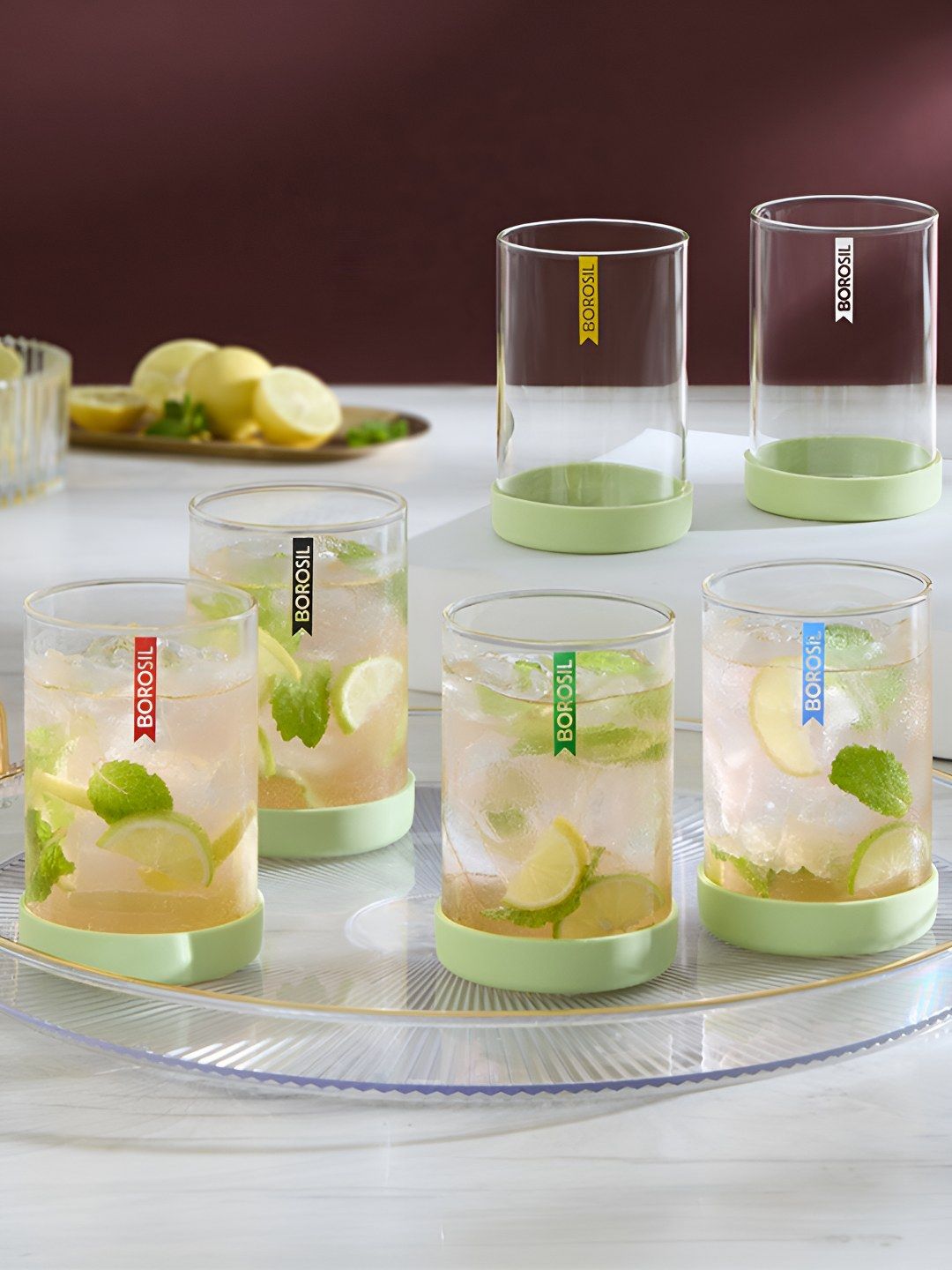 BOROSIL Transparent 6 Dishwasher and Microwave Safe Borosilicate Glass Water Glass-image-47