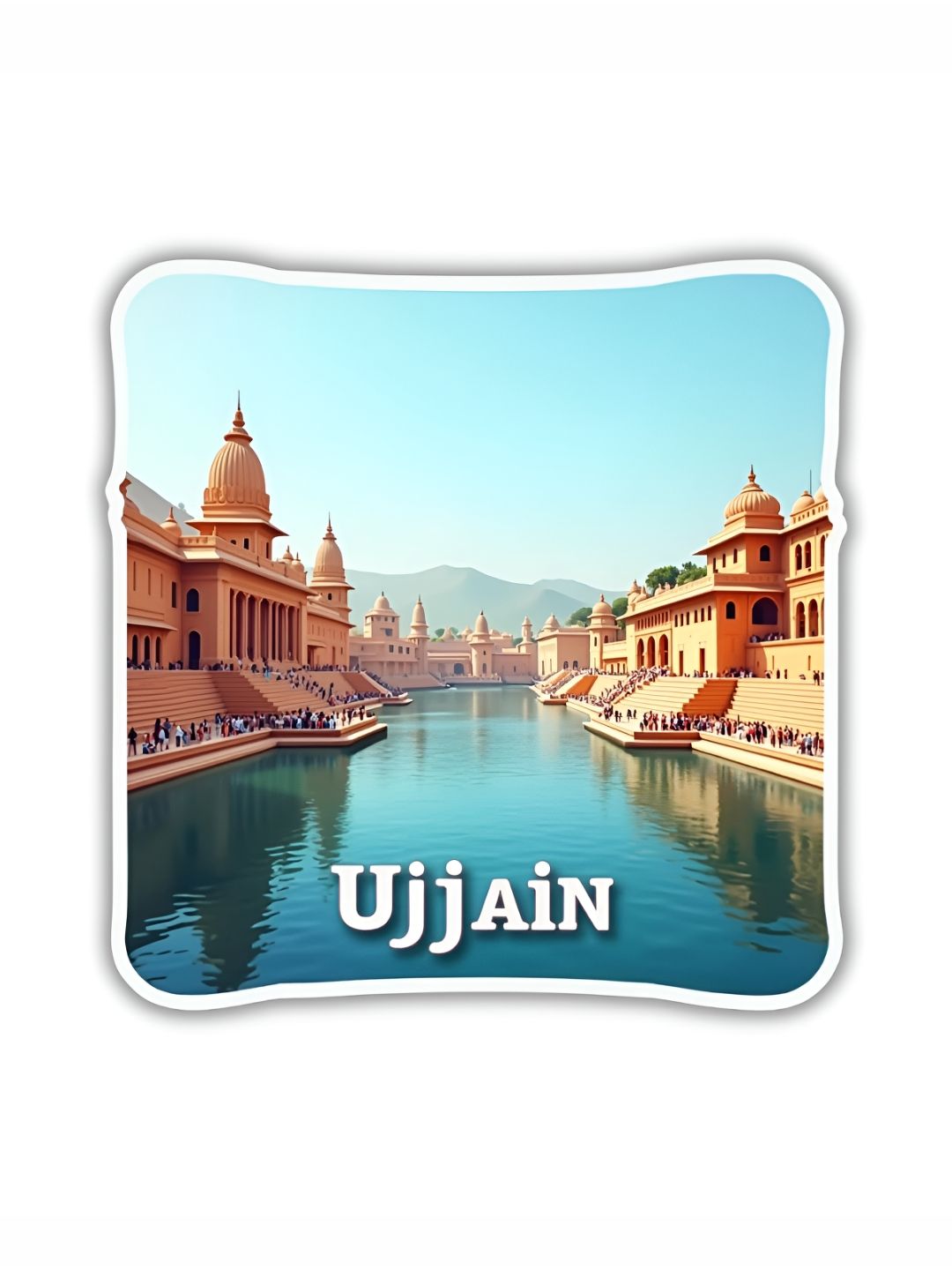 giftshala GIFTODAY Blue & Beige Ujjain Printed Decorative Magnet-picture-41
