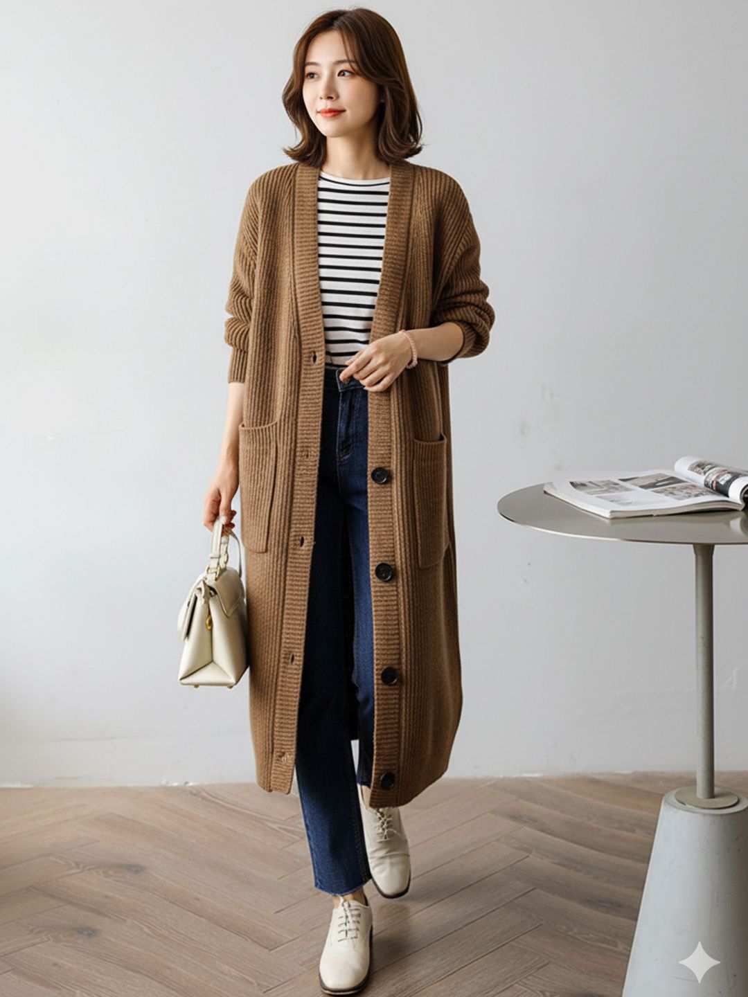 bebe Women V-Neck Cotton Longline Cardigan-picture-29
