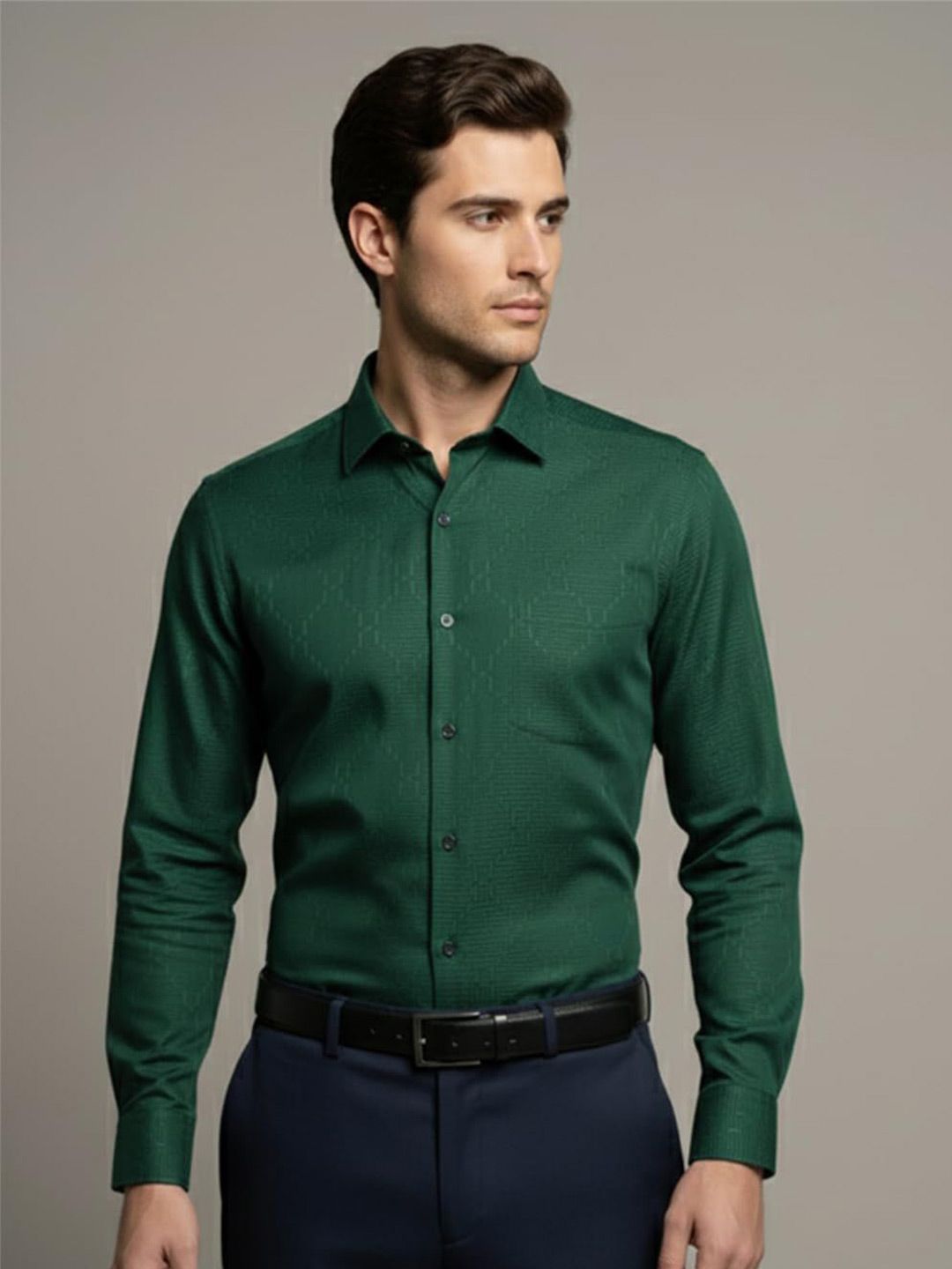 Yugnik Smart Spread Collar Slim Fit Casual Shirt-image-45