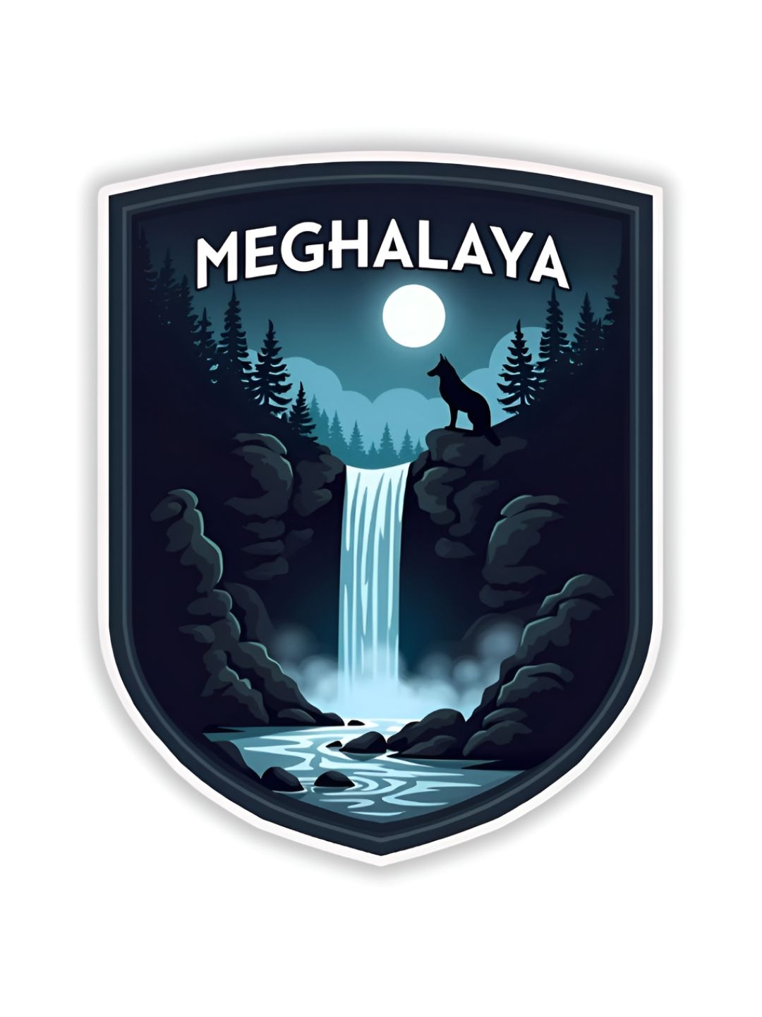 giftshala GIFTODAY Meghalaya Blue & Black Printed Decorative Magnet-picture-56