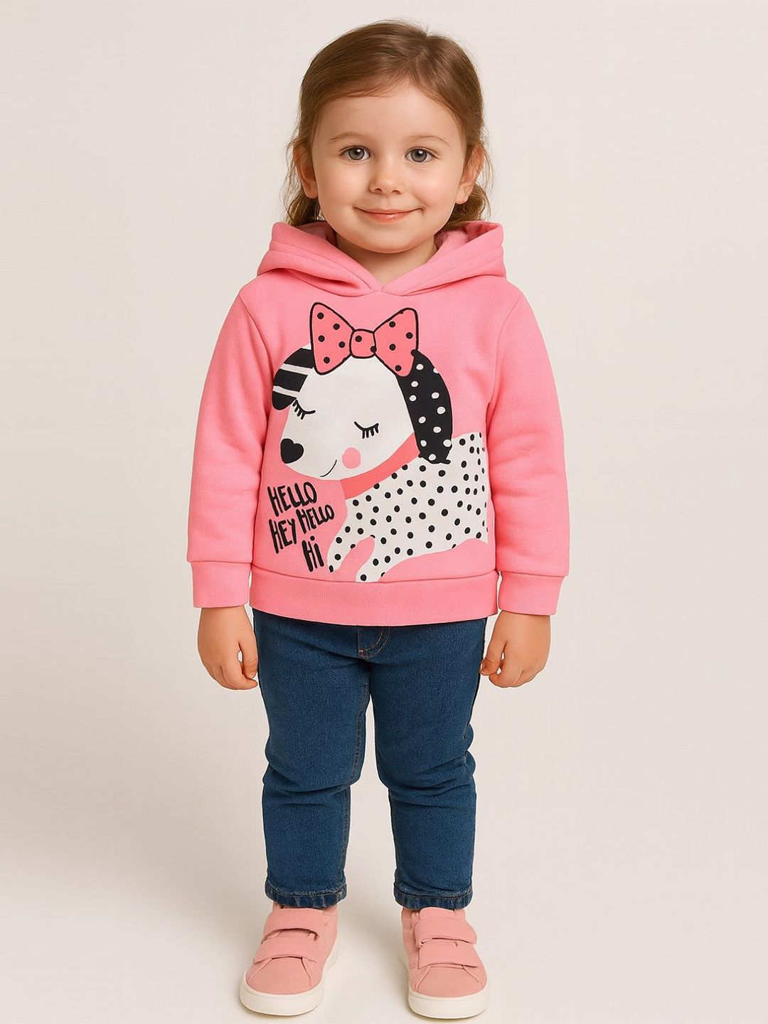 YK Girls Printed Hooded Sweatshirt-picture-11