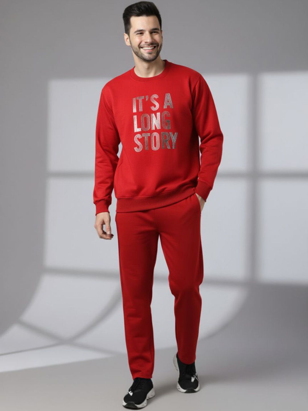 MACK JONNEY Printed Round Neck Long Sleeves Sweatshirt With Trackpant-image-44