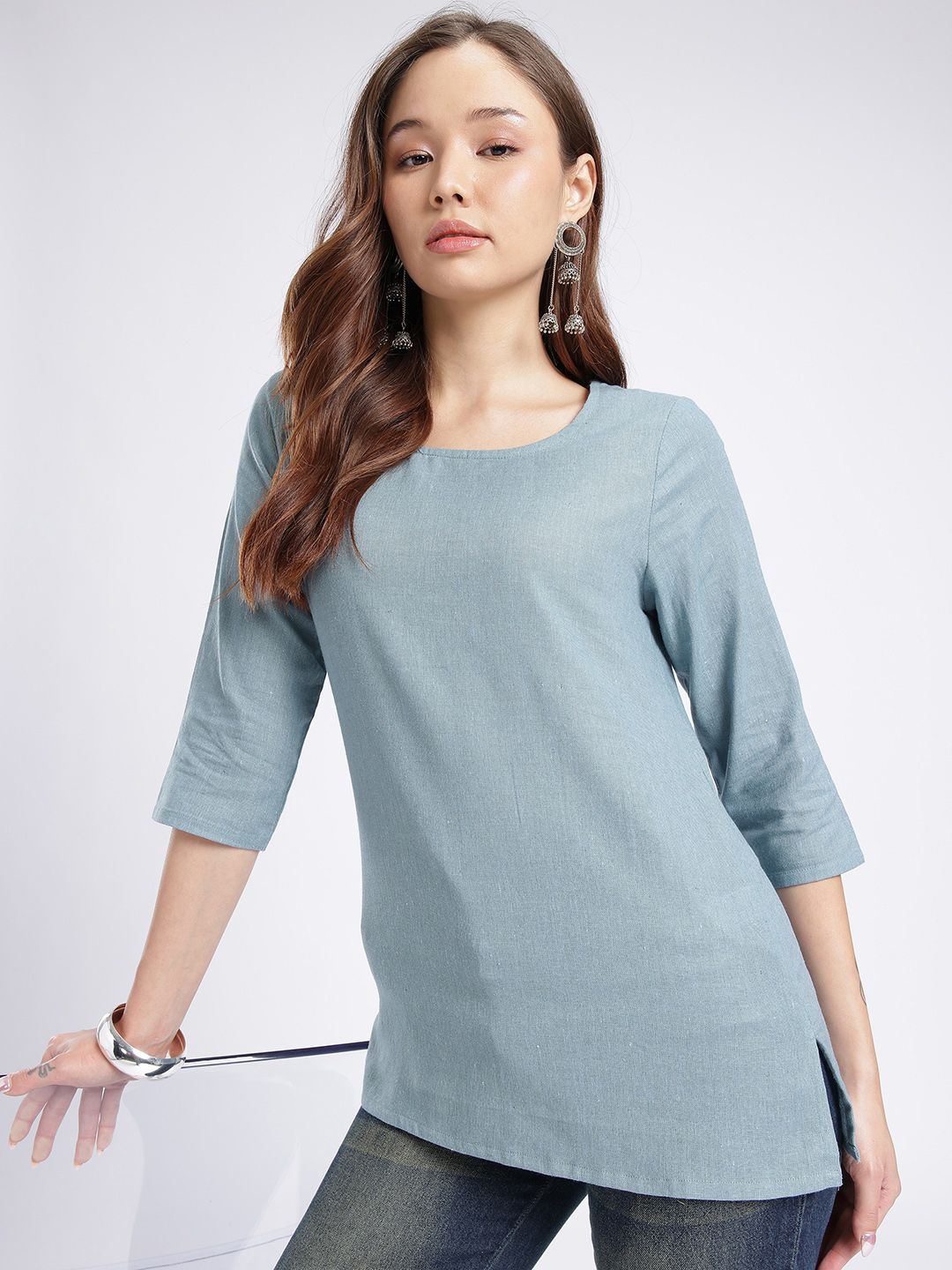 Anouk Rustic Round Neck Straight Kurti-picture-34