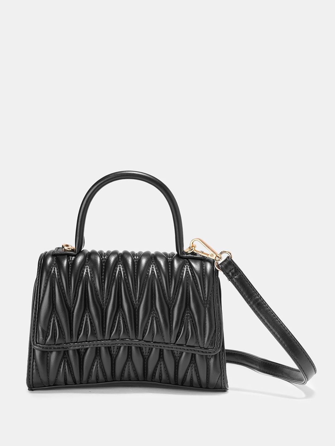 Forever Glam by Pantaloons PU Structured Shoulder Bag with Tasselled-picture-52