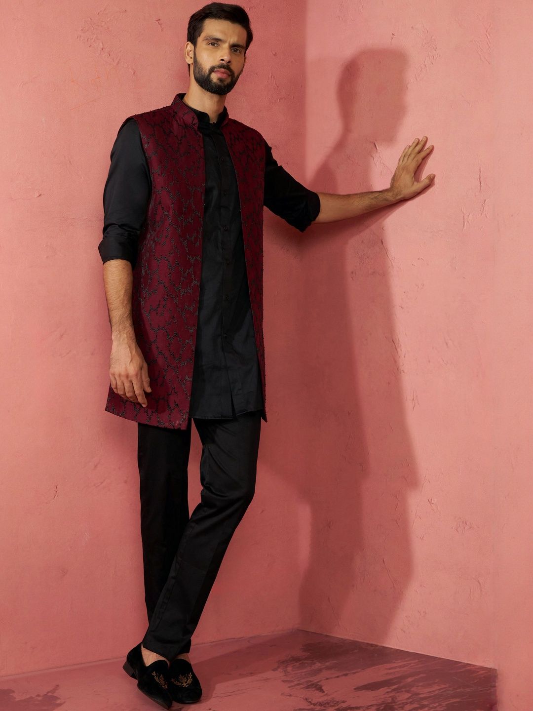 VASTRAMAY Men Regular Kurta with Trousers-picture-43