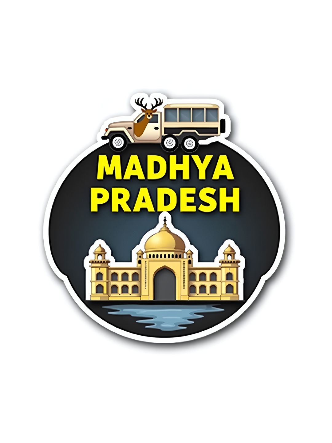 GIFTSHALA Blue & Yellow Printed Durable Decorative Magnets-picture-21