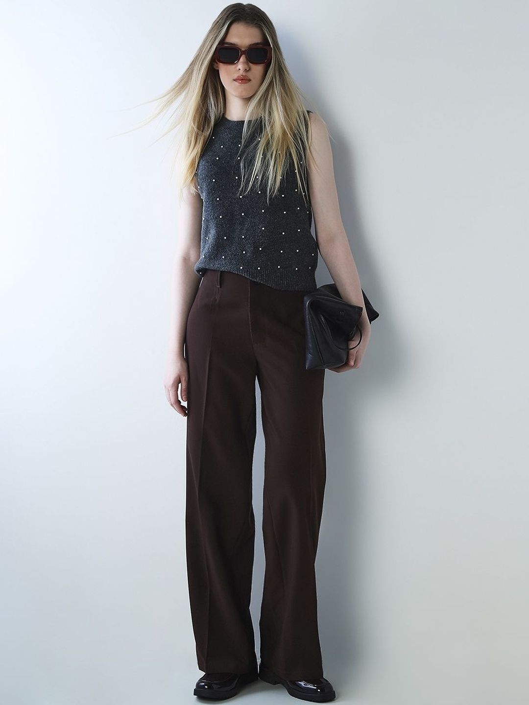 ONLY Women High-Rise Pleated Flared Trousers-picture-12