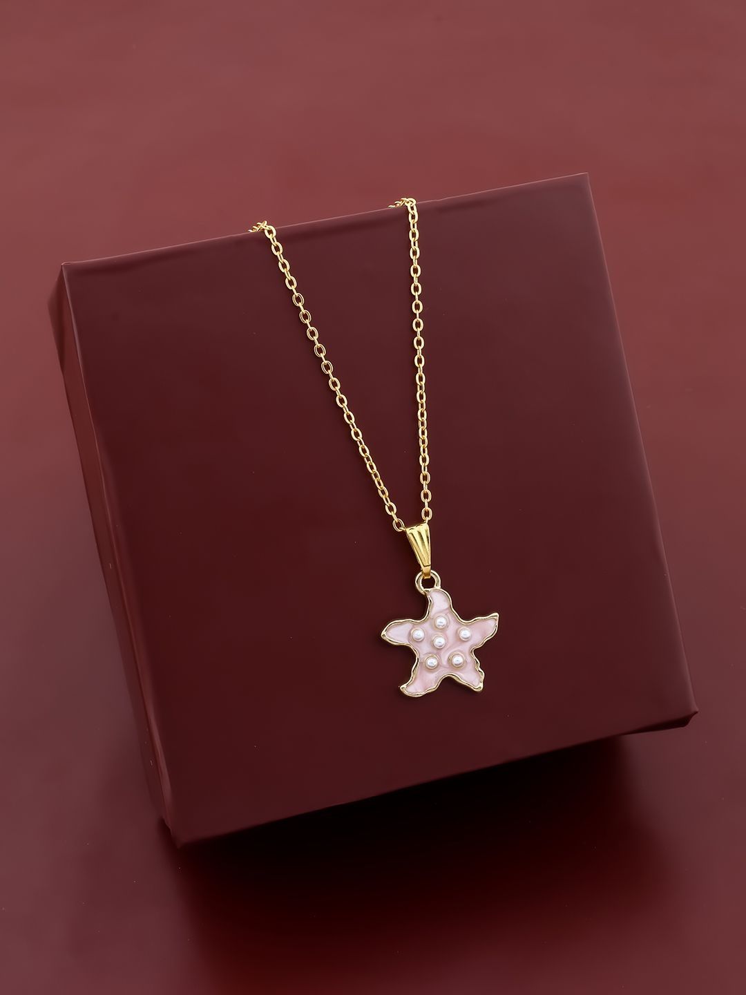 SZN Women Gold-Plated Star Shaped Necklace-picture-13