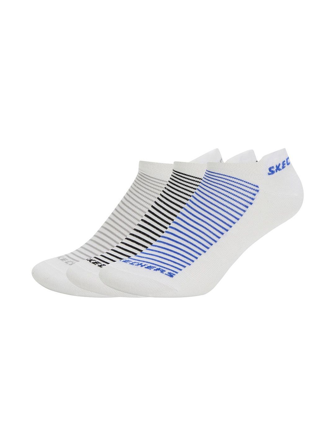 Skechers Men Pack Of 3 Striped Cotton Ankle Length Socks deal from myntra Skechers Men Pack Of 3 Striped Cotton Ankle Length Socks deal from myntra