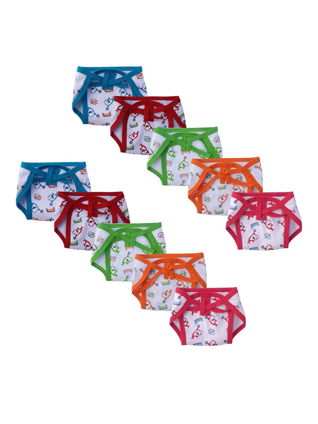 DON CARE Set Of 10 Organic Cotton Nappy