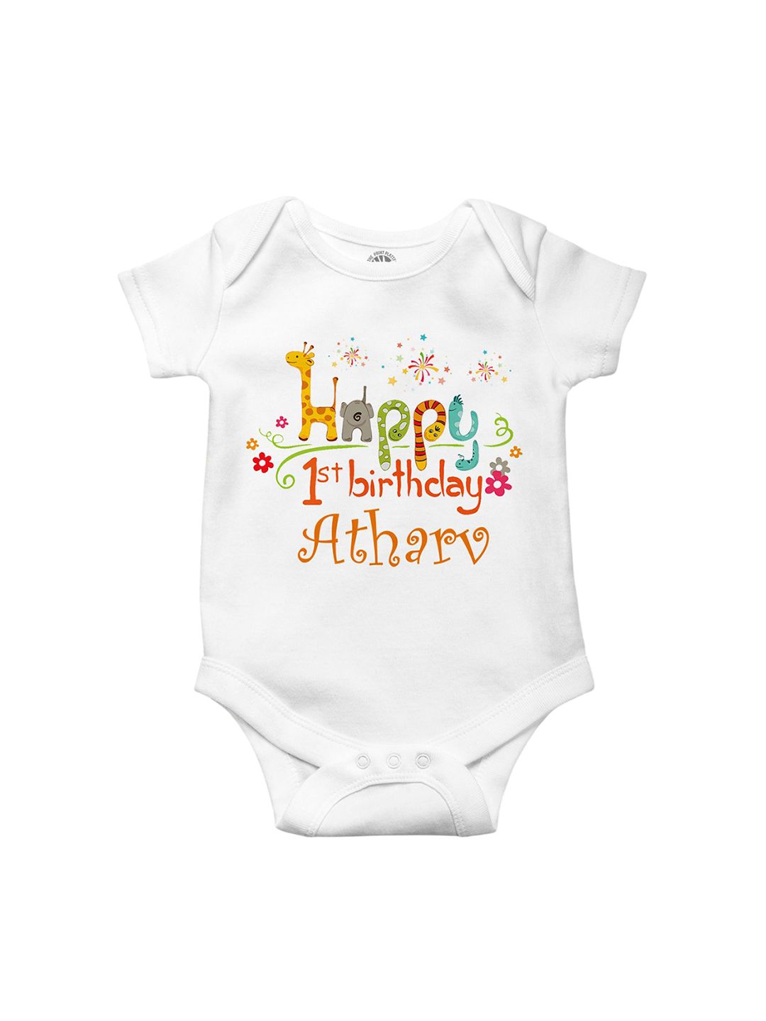 THE PRINT PLATTER Infants Printed Envelope Neck Ultra Bio Wash Romper Bodysuit-picture-11