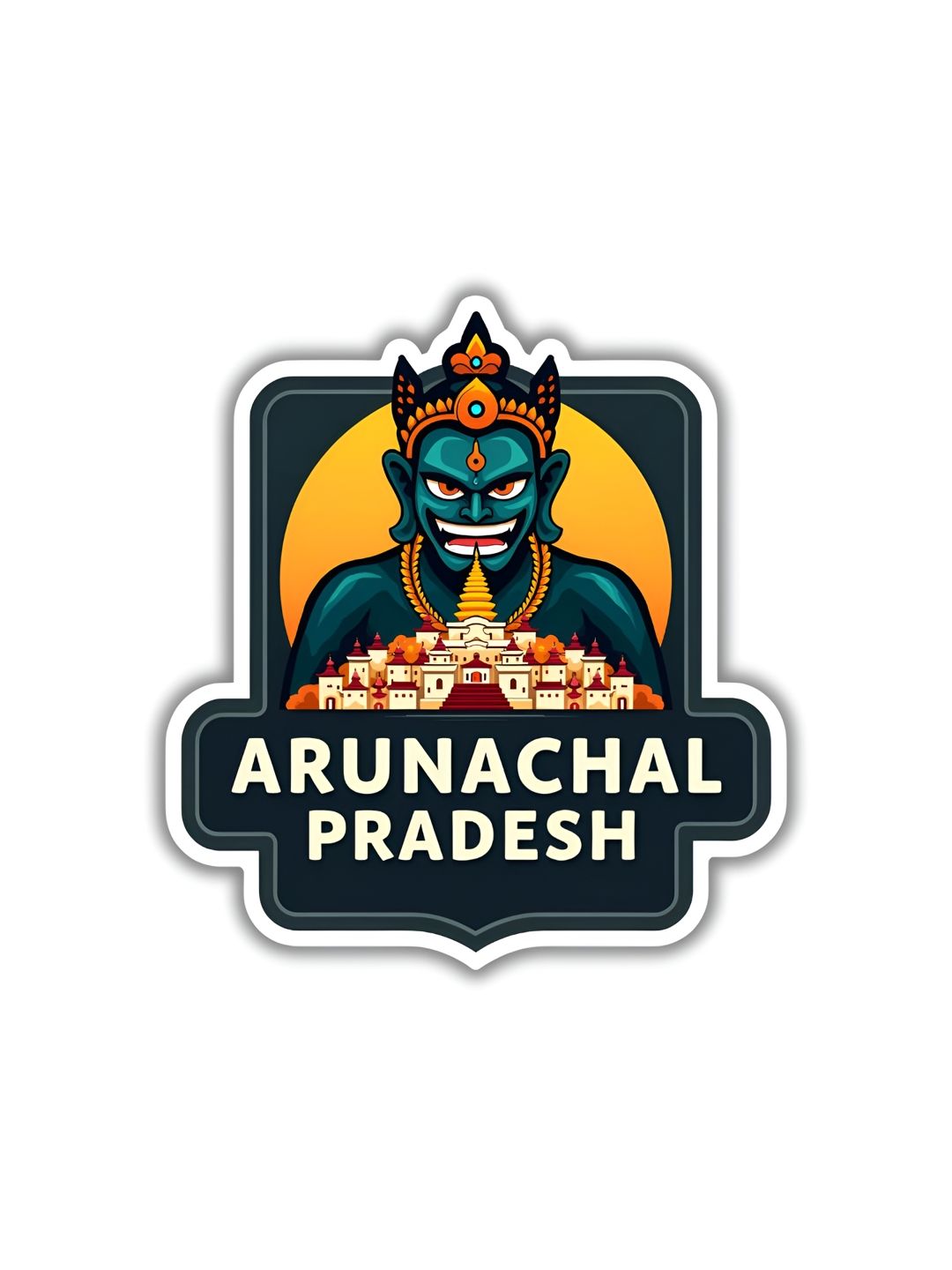 giftshala GIFTODAY Multicoloured Arunachal Pradesh Printed Decorative Magnet-picture-28