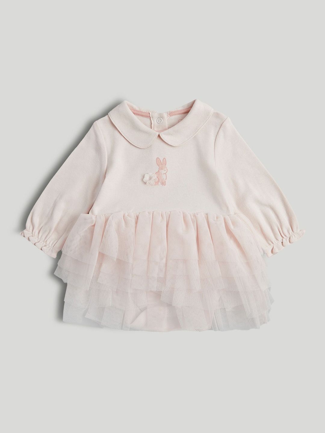 mothercare Girls Printed Long Sleeve Cotton Bodysuit-picture-51