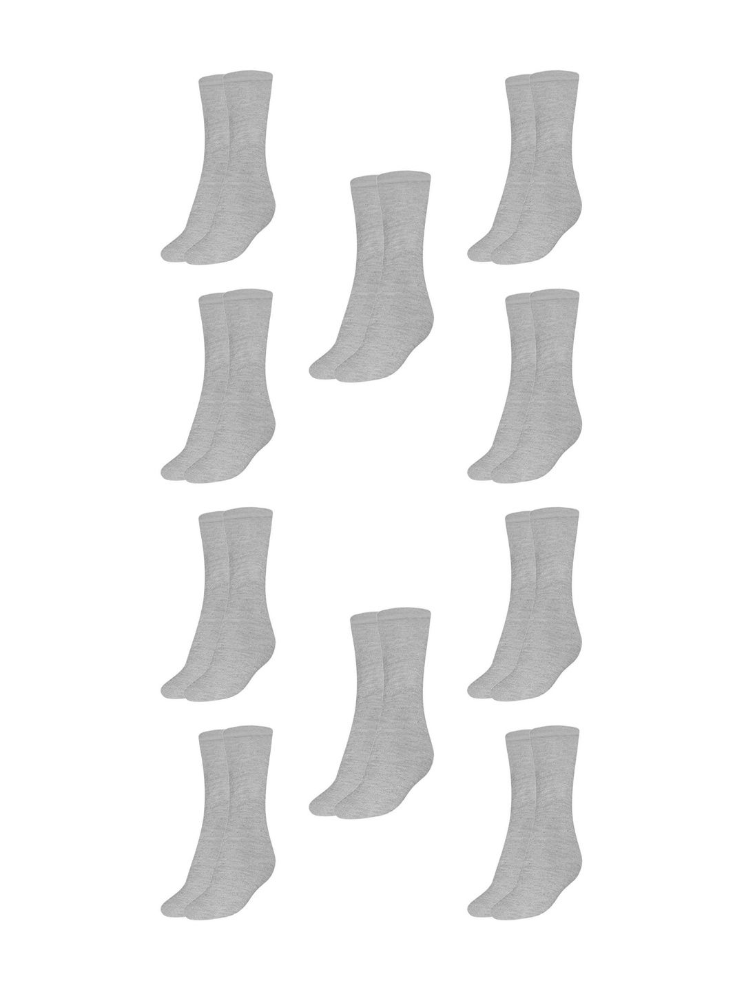 MUKHAKSH Pack Of 10 Cotton Calf-Length Socks-picture-25