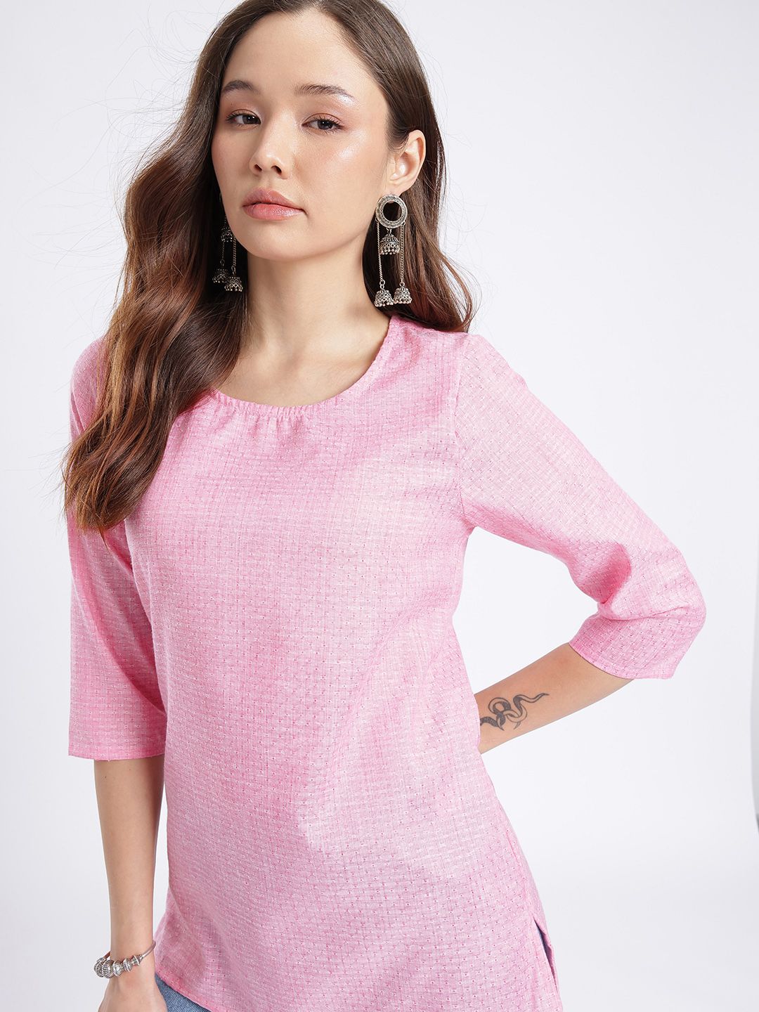 Anouk Rustic Woven Designed Straight Kurti-picture-36