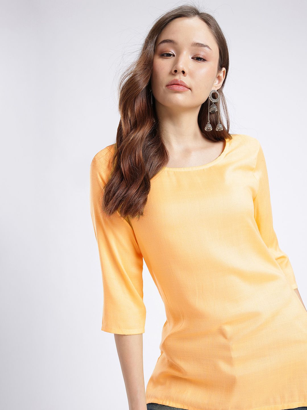 Anouk Rustic Round Neck Straight Kurti-picture-57