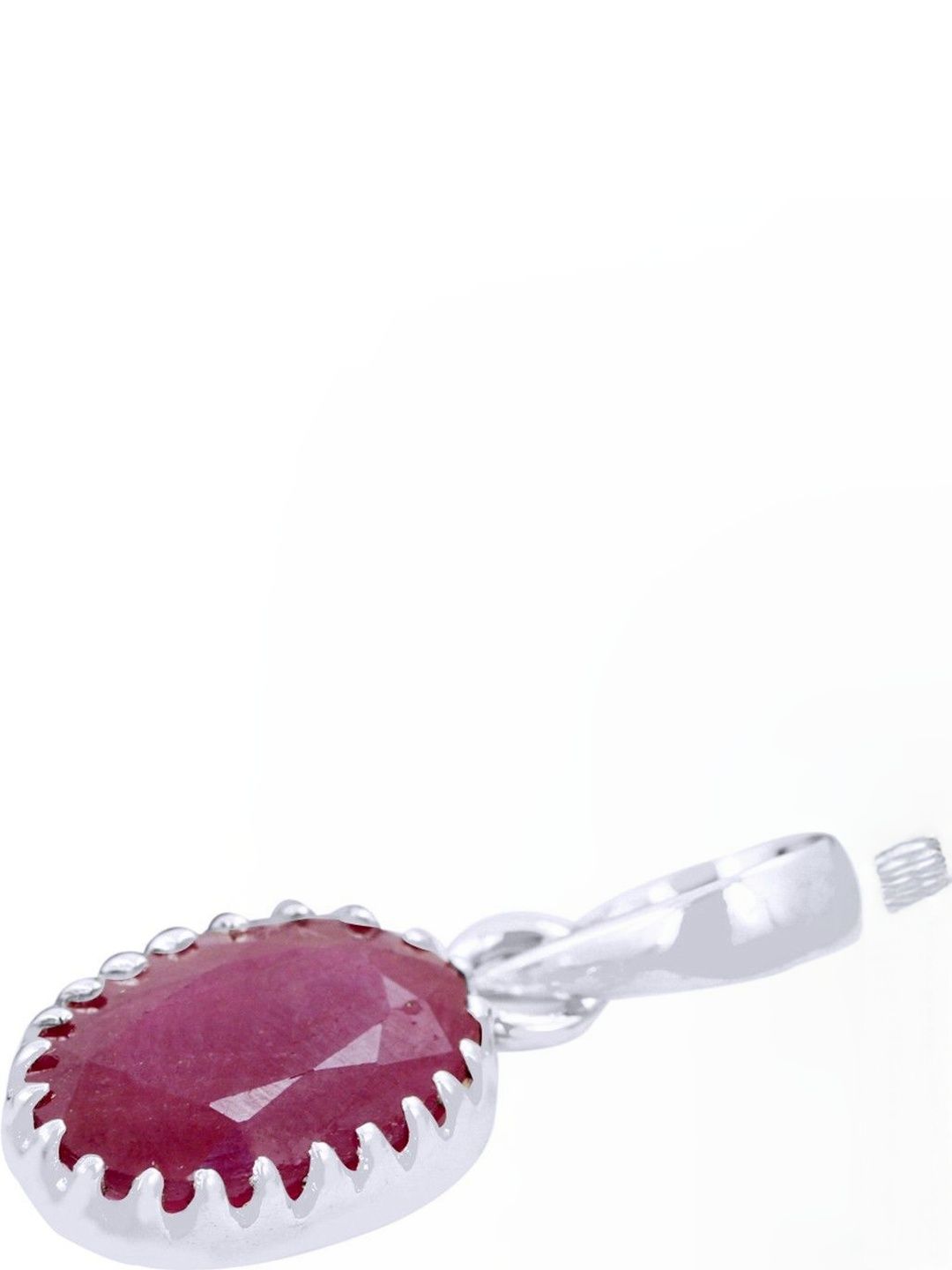 RAVIOUR LIFESTYLE Unisex Silver-Plated Oval Pendant-picture-35