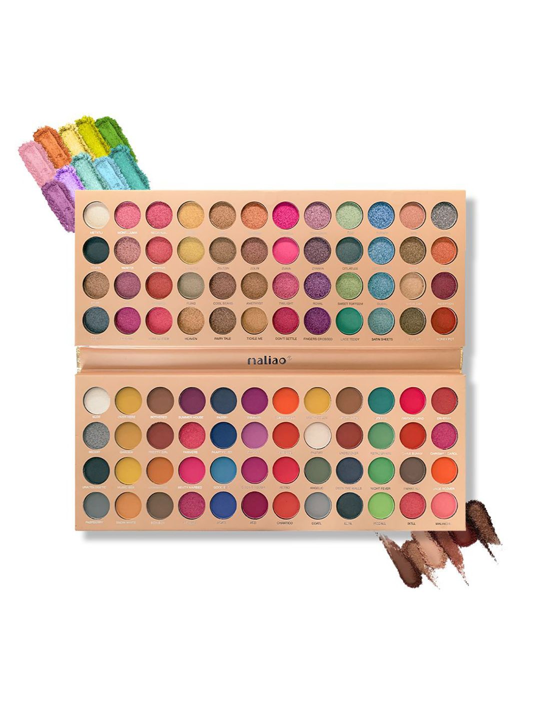 Maliao 96 Shades Matte & Shimmer Eyeshadow Palette - 80 g - Fire & Glow-picture-36