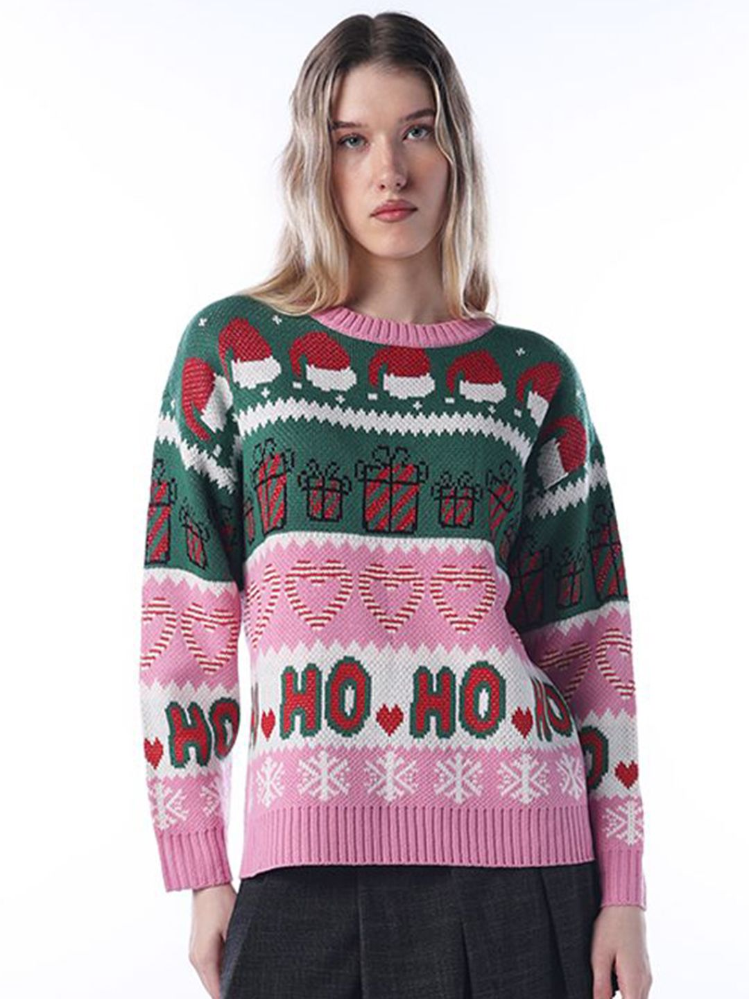 ONLY Women Colourblocked Pullover