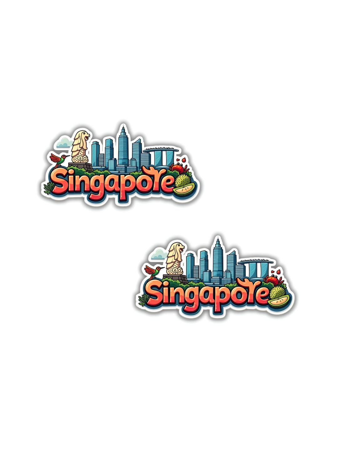GIFTODAY Set Of 2 Blue & Pink Printed Decorative Magnets-image-4