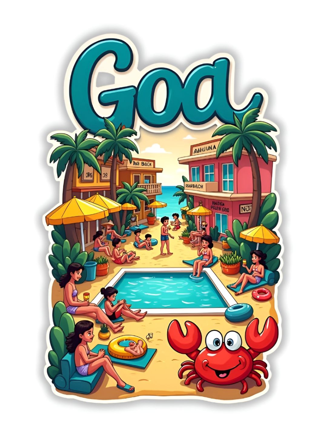 giftshala GIFTODAY Blue & Beige Goa Printed Fridge Magnet-picture-47