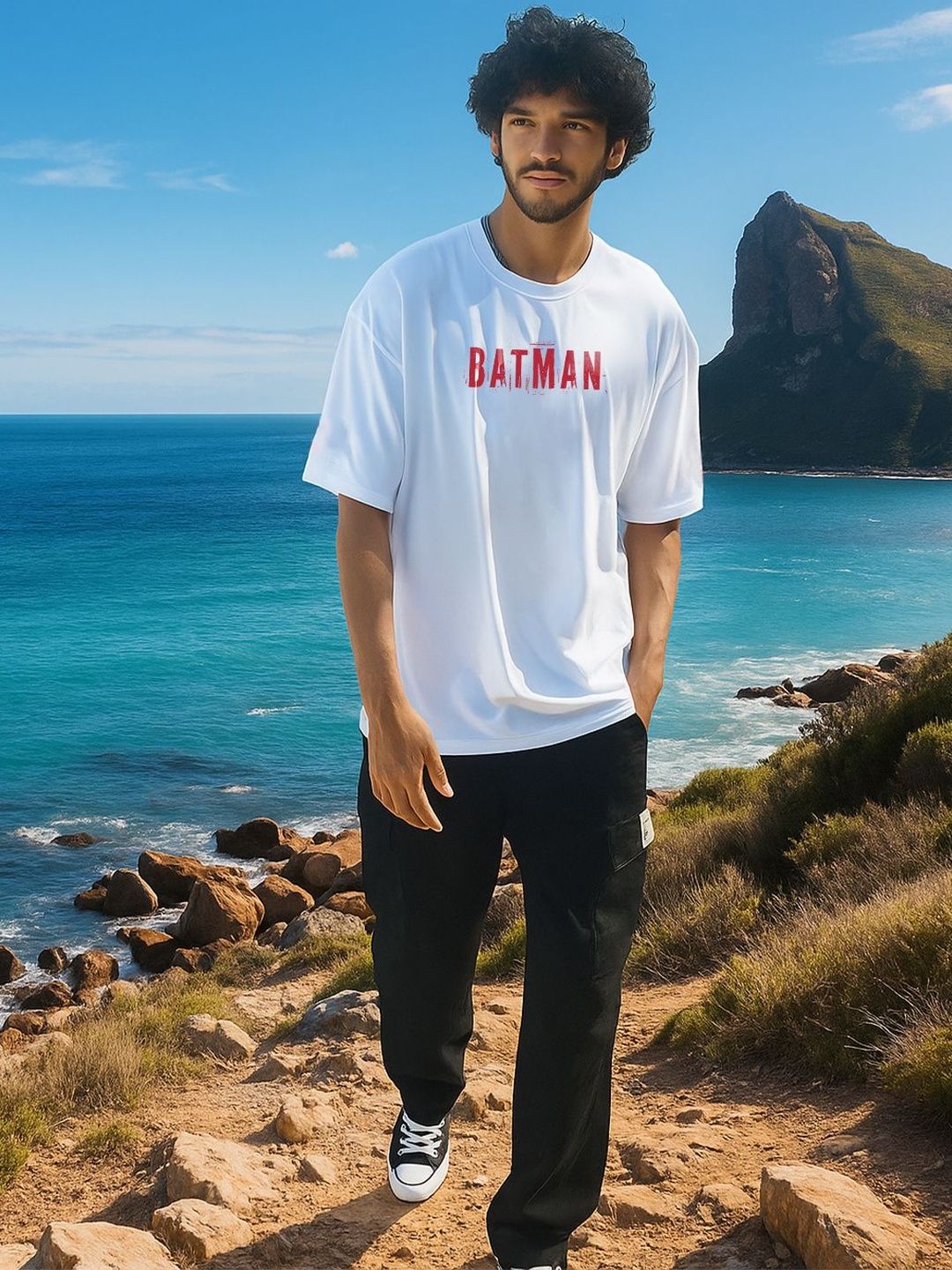 BDSQUARE Men Typography Batman Printed T-shirt-picture-35